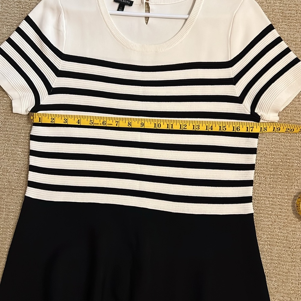 Talbots, Size Large, Dress Black and White - Picture 7 of 11
